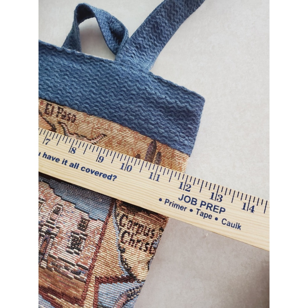 Texas Tapestry Western Tote Bag Blue Multicolor Map Boho OS - Picture 12 of 12
